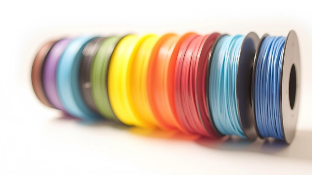 Krāsaini 3D printera filamenti uz spoles, ieskaitant dažādas vibrantas krāsas